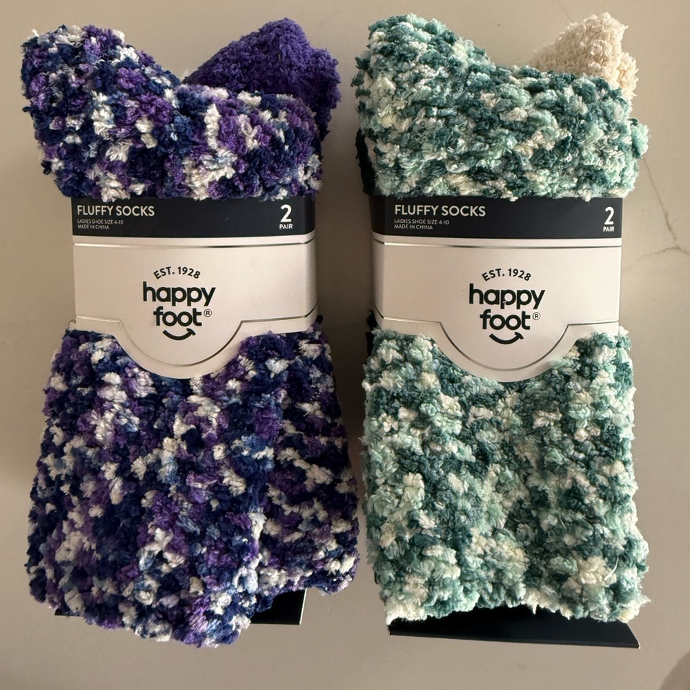 4 pairs Happy Foot Fluffy Socks